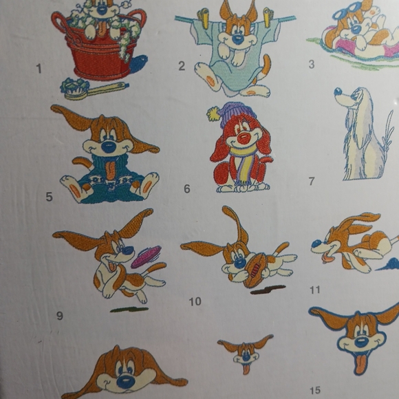 Puck & Friends Embroidery Designs Janome Sewing Machines Dog 25 Designs - Picture 3 of 7